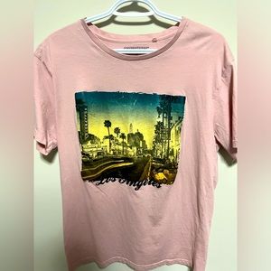 VTG  -T Adult Los Angeles Sz L Pink Single Stitch T-SHIRT Tee